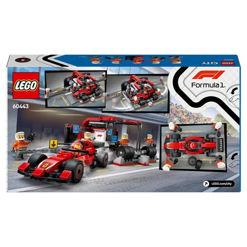 City F1® Pit stop i mechanicy z bolidem Ferrari 60443 LEGO 1 sztuka