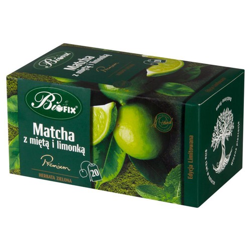 Herbata zielona Matcha z miętą i limonką 20 x 2 g BiFix 20 torebek