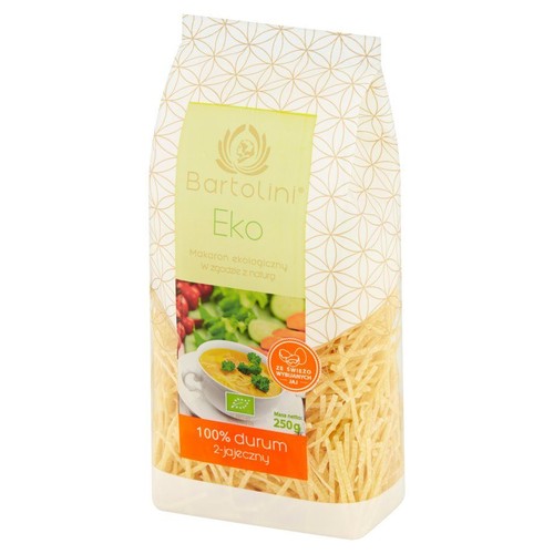 Makaron ekologiczny 100% durum 2-jajeczny Bartolini 250 g