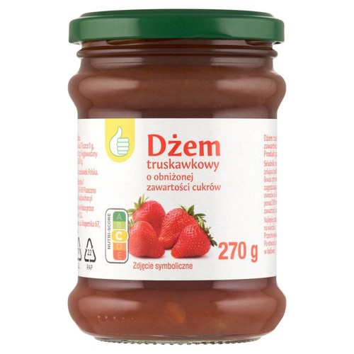 Dżem truskawkowy niskosłodzony Auchan 280 g