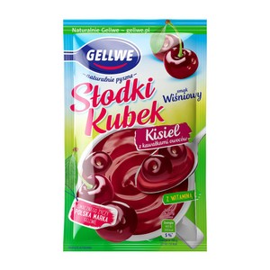 Słodki kubek kisiel o smaku wiśniowym Gellwe 30 g