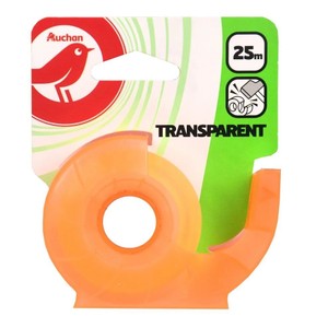 Transparentna taśma klejąca z dyspenserem 25m Auchan 1 sztuka