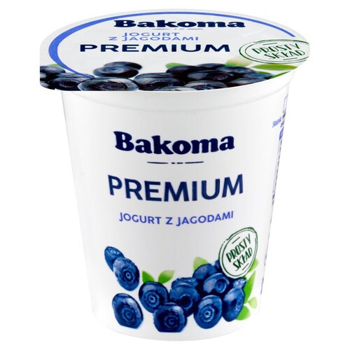 Jogurt premium z jagodami   Bakoma 140 g