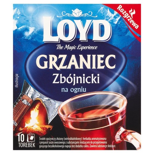 Grzaniec Zbójnicki na ogniu herbatka aromatyzowana Loyd 10 torebek