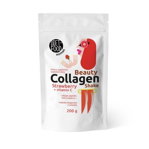 Beauty Kolagen Shake z truskawką i witaminą C Diet-Food 200 g