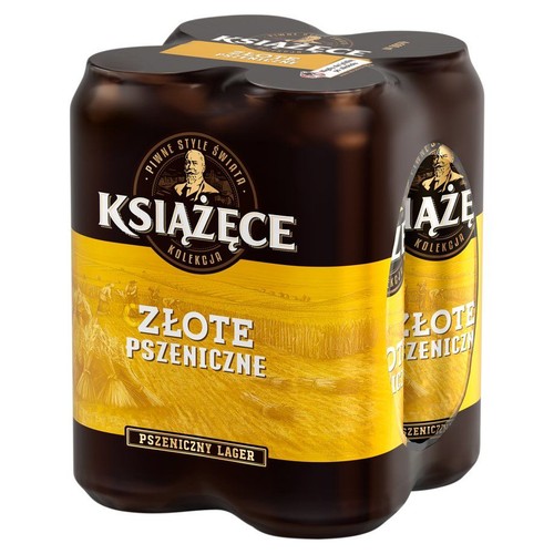Piwo lager Złote Pszeniczne alk. 4,9% obj. Książęce 5 x 500 ml