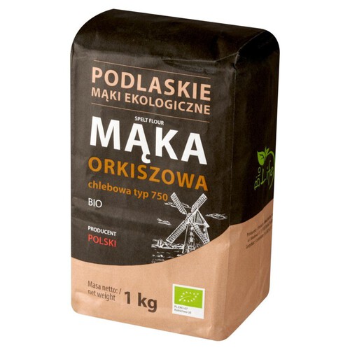 BIO Mąka Orkiszowa chlebowa Podlaskie mąki ekologiczne 1 kg