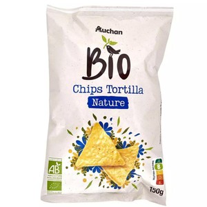 BIO Chipsy tortilla kukurydziane Auchan 150 g