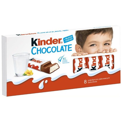 Batonik z mlecznej czekolady z nadzieniem mlecznym Kinder 100 g