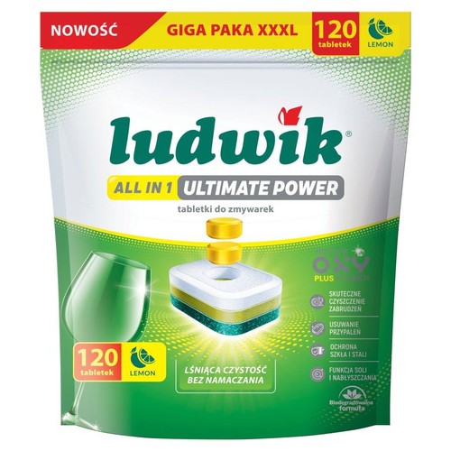 Ludwik tabletki do zmywarek all in 1 Ultimate Power Lemon Ludwik 120 sztuk