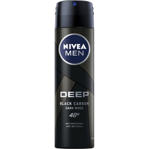 Antyperspirant dla mężczyzn w sprayu Deep Black Carbon NIVEA MEN 150 ml