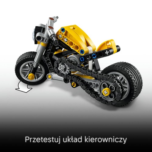 Technic Żółty motocykl 42225, zestaw konstrukcyjny LEGO 1 sztuka