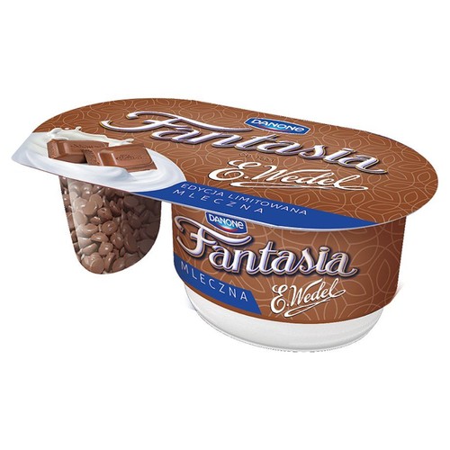 Fantasia Jogurt kremowy z kawałkami czekolady mlecznej Danone 104 g