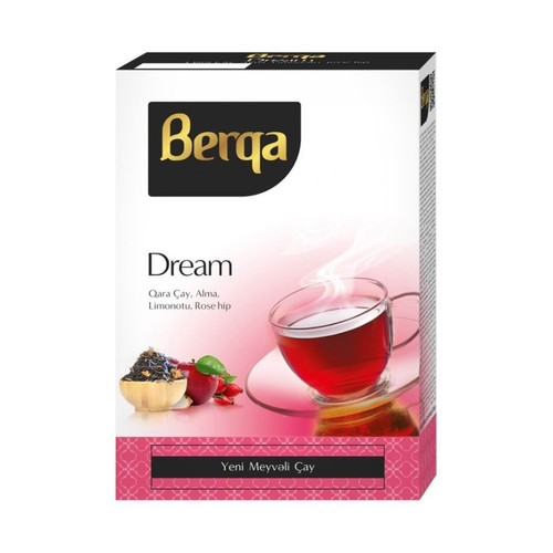 Herbata czarna liściasta z kawałkami dzikiej róży, trawy cytrynowej i aromatem jabłka Berqa 100 g