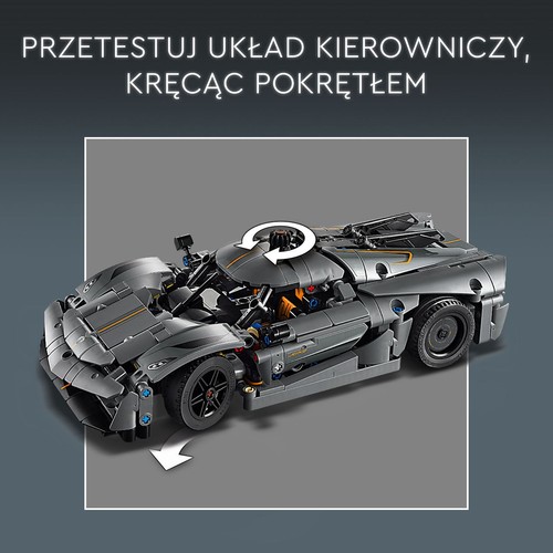 Technic Szary hipersamochód Koenigsegg Jesko Absolut 42173 LEGO 1 sztuka