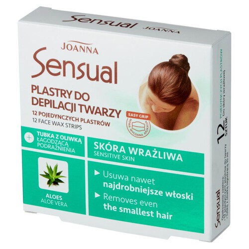 Plastry sensual z woskiem do depilacji twarzy Joanna sztuka