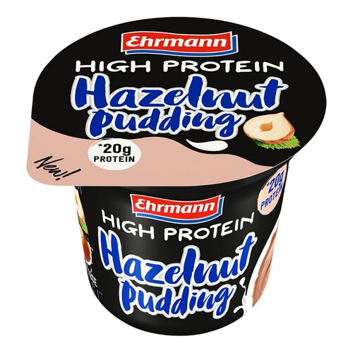 Puding o smaku orzechowym z dużą zawartością protein Ehrmann 200 g