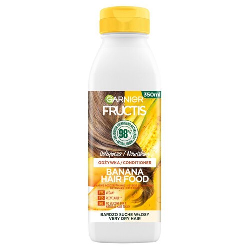 Fructis Banana Hair Food odżywcza odżywka Garnier 350 ml