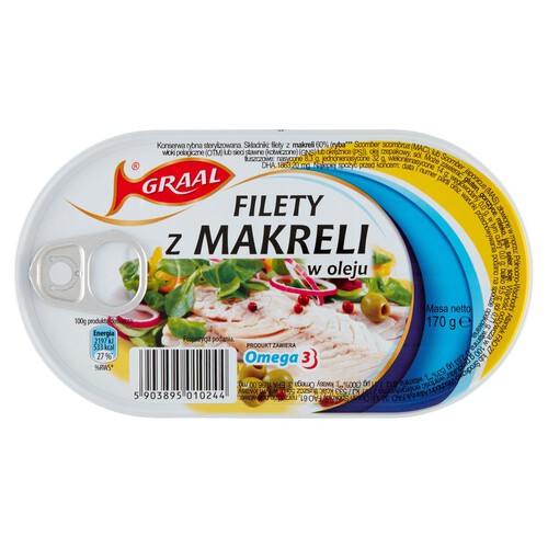 Filety z makreli w oleju GRAAL 170 g