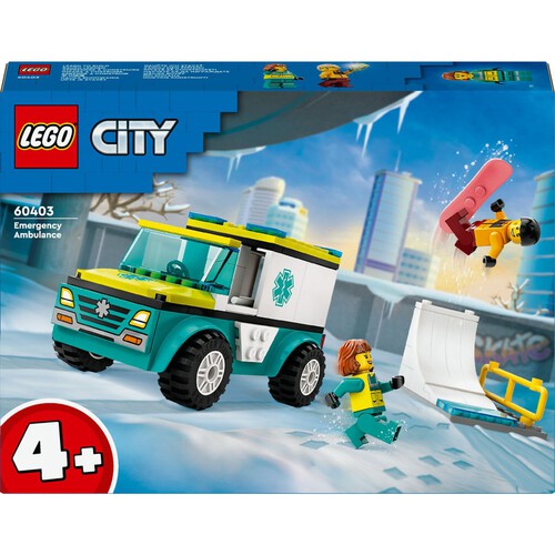 City Karetka i snowboardzista 60403 LEGO zestaw