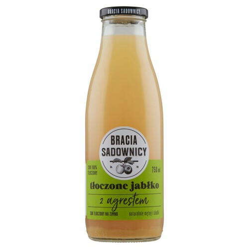 Tłoczone jabłko z agrestem  sok Bracia Sadownicy 750 ml