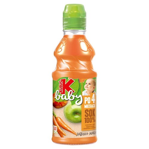 Sok 100% jabłko, marchew po 4 miesiącu Kubuś 300 ml