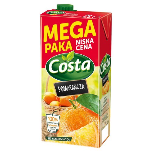 Napój niegazowany pomarańczowy  Costa 1 l