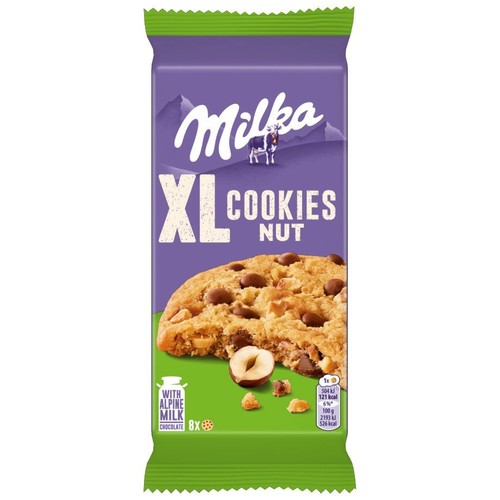 Ciastka z kawałkami czekolady i orzechami Cookies Nut XL Milka 184 g