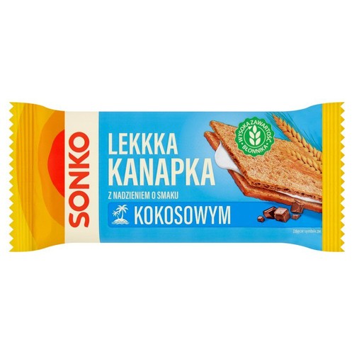 Lekkka kanapka z nadzieniem o smaku kokosowym   Sonko 30 g