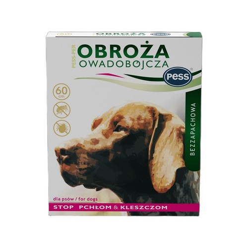 Obroża owadobójcza dla psów bezzapachowa 60 cm Pess 1 sztuka