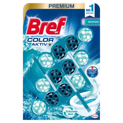 Zawieszka do toalet Color Aktiv Morski 50g BREF 3 sztuki