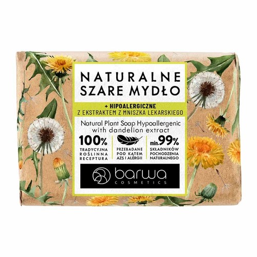 Szare mydło z ekstraktem z mniszka lekarskiego Barwa  1 sztuka