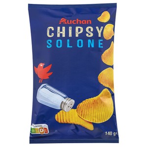 Chipsy ziemniaczane grubo krojone solone Auchan 140 g