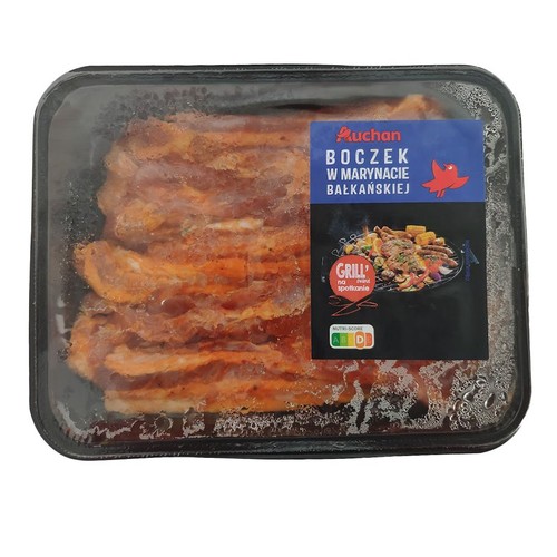 Boczek w marynacie bałkańskiej Auchan na wagę ok. 500g
