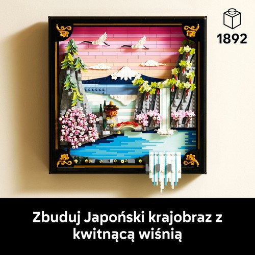 Art Japoński krajobraz z kwitnącą wiśnią 31218, dekoracja ścienna LEGO 1 sztuka