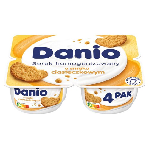 Danio serek o smaku ciasteczkowym Danone 4 x 130 g