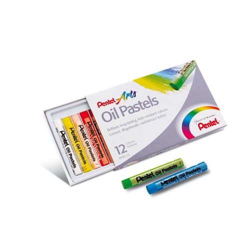 Pastele olejne w 12 kolorach, PHN-12 Pentel 12 sztuk