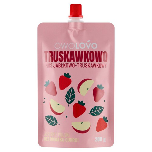 Mus jabłkowo-truskawkowy bez dodatku cukru OWOLOVO 200 g