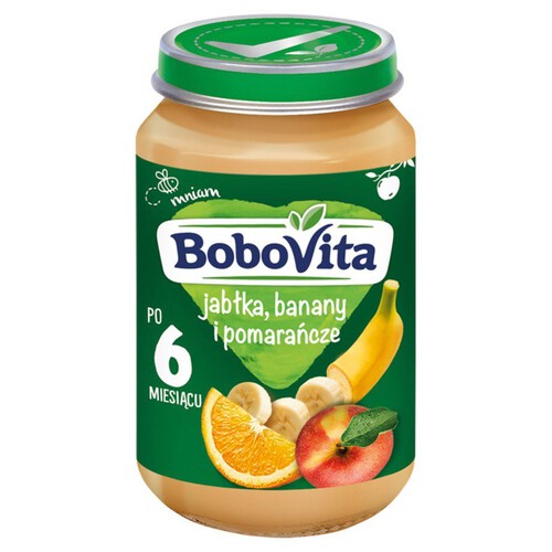 Przecier dla niemowląt: Jabłka, banany i pomarańcze BoboVita 190 g