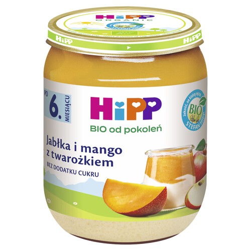 Jabłka i mango z twarożkiem HiPP 160 g