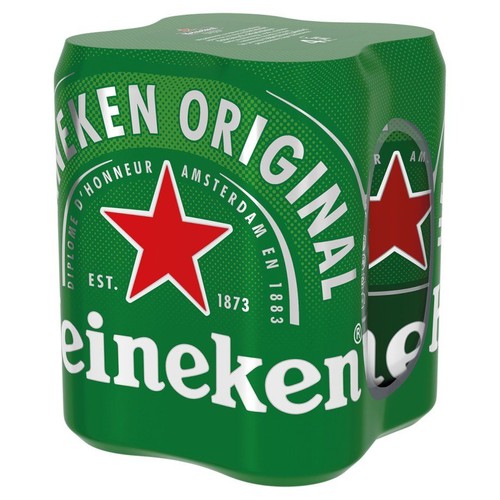 Piwo jasne holenderskie alk. 5,0% obj.  Heineken 4 x 500 ml