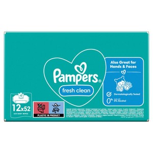 Chusteczki pielęgnacyjne nawilżane Pampers 12 x 52 sztuki