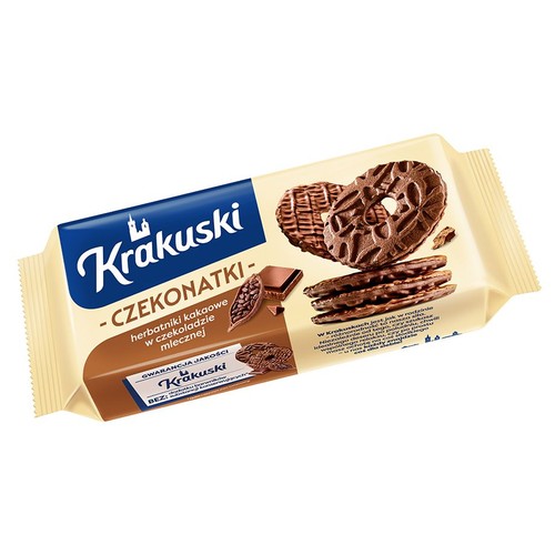 Czekonatki herbatniki kakaowe w czekoladzie  Krakuski 165 g