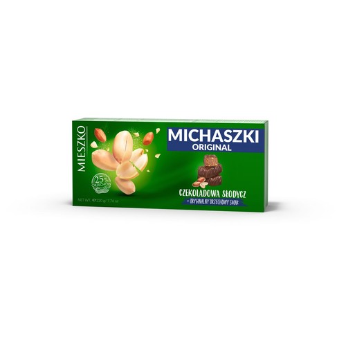 Michaszki z orzeszkami arachidowymi w czekoladzie Mieszko 220 g