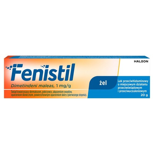 Żel o działaniu przeciwświądowym i przeciwuczuleniowym  Fenistil 20 g