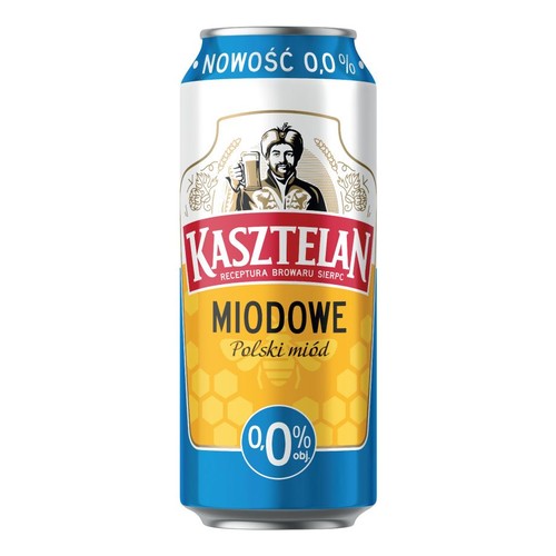 Piwo bezalkoholowe z dodatkiem miodu alk. 0% obj. Kasztelan 4 x 500 ml