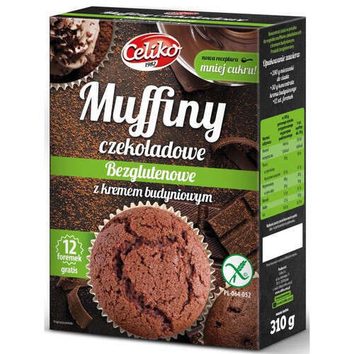 Ciasto do wypieku muffin w proszku. Produkt bezglutenowy Celiko 310 g 