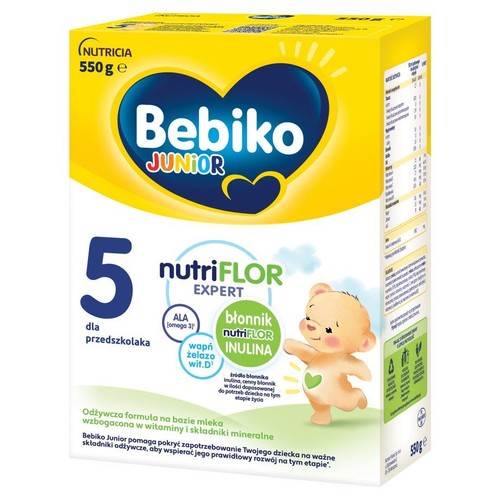 Mleko modyfikowane Junior nutriFlor Expert 5 dla przedszkolaka Bebiko 550 g