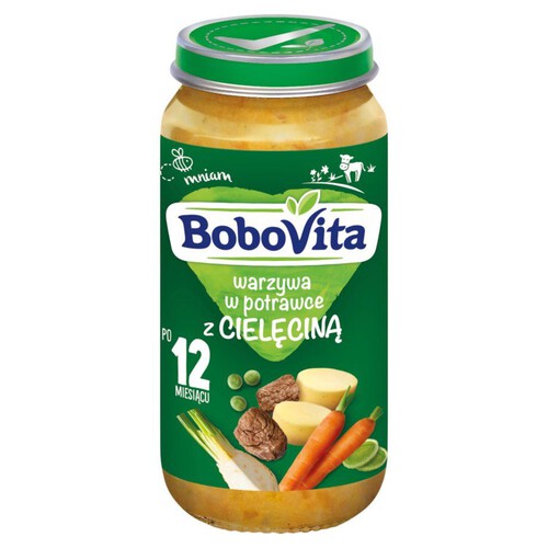 Obiadek dla dzieci: Warzywa w potrawce z cielęciną BoboVita 250 g