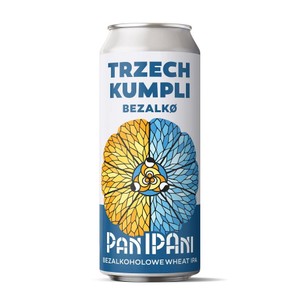 Piwo bezalkoholowe jasne IPA Pan IPAni alk. do 0,5% obj.  Trzech Kumpli 500 ml